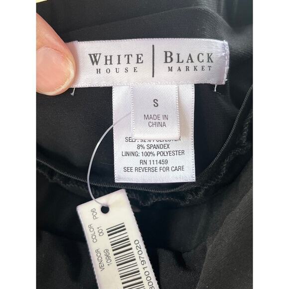 White House Black Market Black Strapless Wide Leg Jumpsuit Size S. NEW - Picture 8 of 10